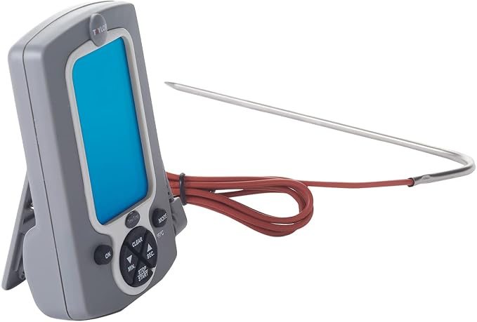 Taylor Instant Read Wired Probe Digital Meat Food Grill BBQ Cooking Kitchen Thermometer White