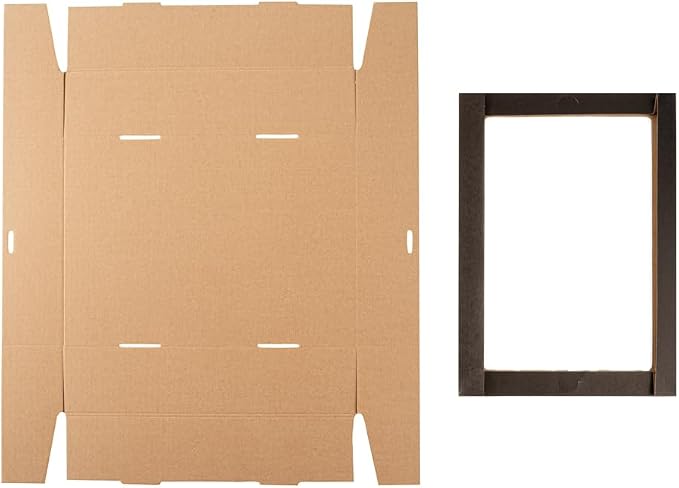 Restaurantware Cater Tek 14.3 x 10 x 3.2 Inch Baked Goods Boxes 100 Greaseproof Pastry Boxes - Window Lids Insert Tab Lock Black Paper Catering Boxes Easy Assembly For Charcuterie Or Cupcakes