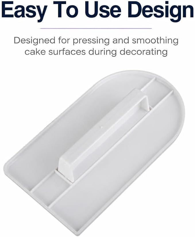 2 Fondant Smoother Cake Decorating Tool Cake Icing Smoother Baking Fondant Polishing Tool Cake Surface Finishing Tool White Plastic Cake Decorating Accessory