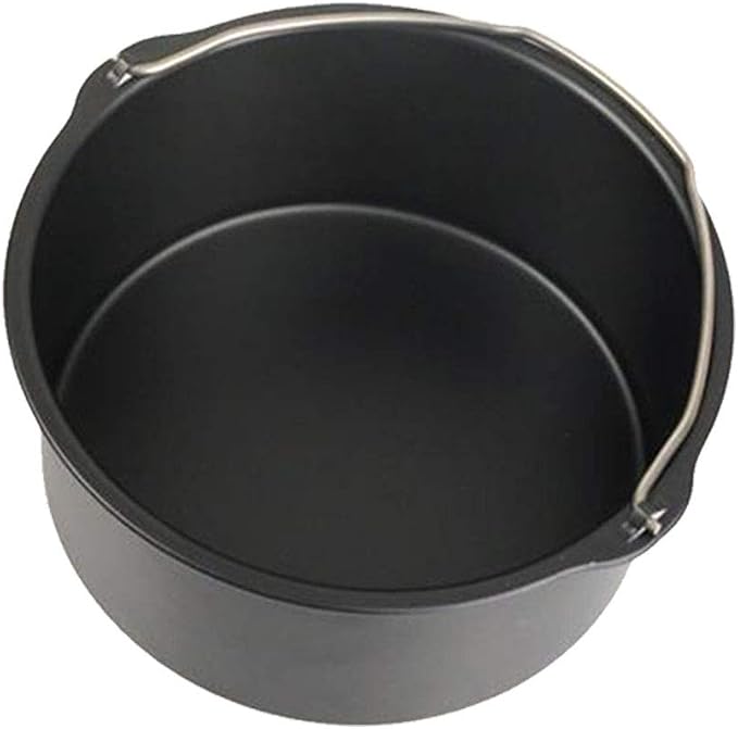 Air Fryer Cake Pan, Nonstick Baking Pans Barrel Air Fryer Bread Pizza Baking Pan Deep for Instan-t Pot Round Airfryer Cake Basket Pan Accessory Dishwasher Safe(SIZE:7 Inch)