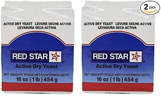 Red Star Active Dry Yeast 16 oz (1 pound) size (Pack of 2)