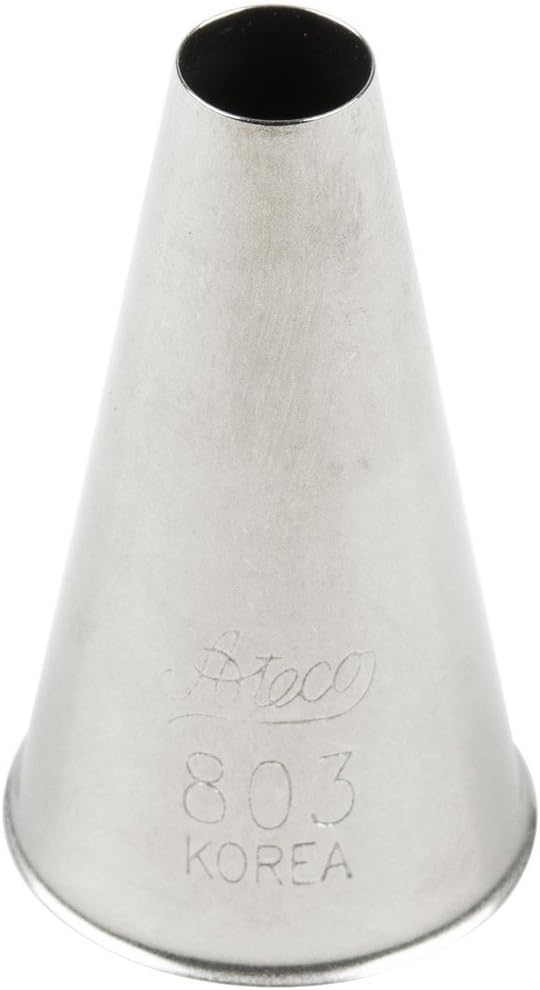 Ateco # 803 - Plain Pastry Tip .31'' Opening Diameter- Stainless Steel