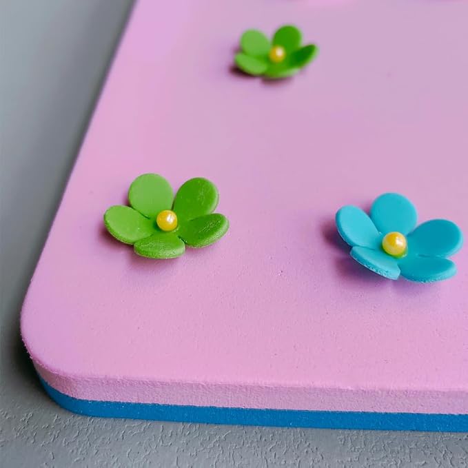 Fondant Flowers Foam Pad Sugarcraft Sponge Mat to Roll/Shape Clay Floral Petals 5 Holes Drying Mat, Fondant Cake Creating/Modeling Tool