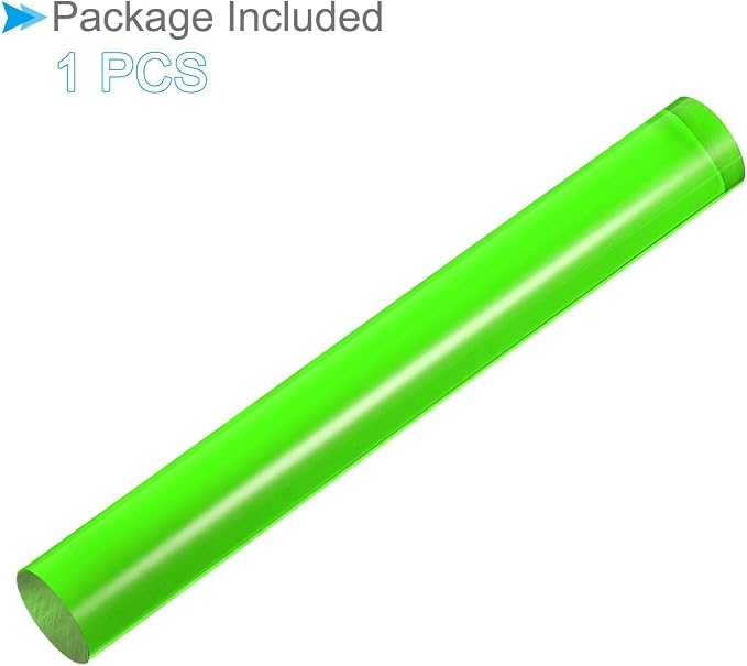 Acrylic Clay Roller, 8 Inch Length 1 Inch Dia., Acrylic Non-Stick Rolling Pin Roller Green - (Applications: for Shaping Sculpting)