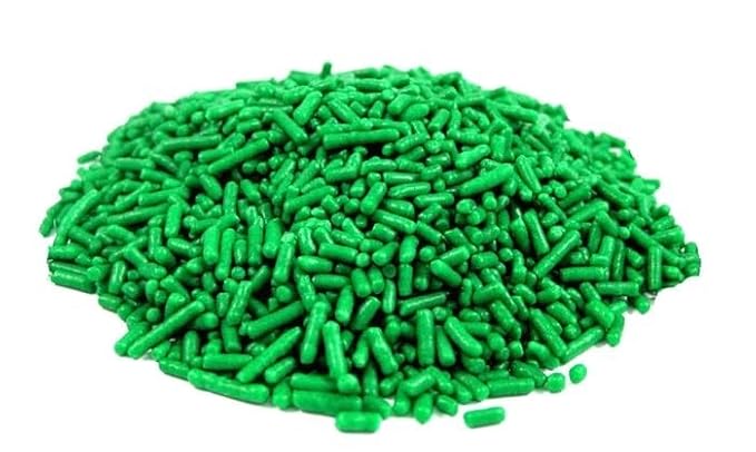 Decorating Sprinkles By FirstChoiceCandy- 2 LB - Colorful Jimmies Great For Topping for Bakery, Ice Cream, and Confectionary - Kosher Sprinkles In a Resealable Container (Green)