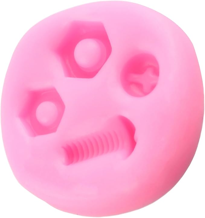 Hand Tools Silicone Mold Construction Tools Fondant Molds Screw Nut Candy Molds For Cake Decorating Cupcake Topper Chocolate Gum Paste Polymer Clay
