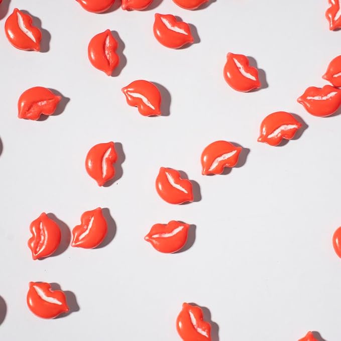 NIPEOR Red Lips Edible Pearl Sprinkles, 4.6oz/130g Cake Decorating,Cupcake Cake Candy Sprinkles for Ice Cream Topper(Red Lips)