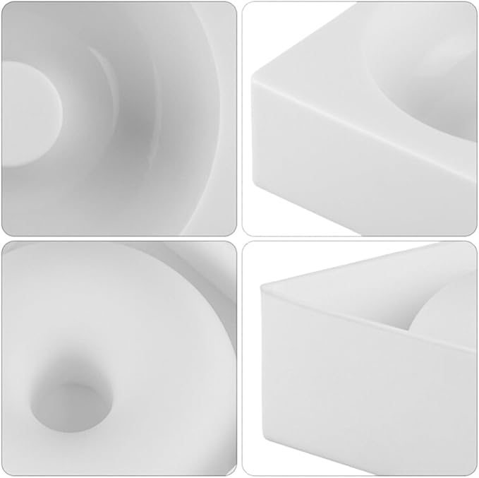 YARNOW Silicone Donut Baking Pan Non-stick Heat round Mold for Cake Decorating and Baking White Spiral Shape Donut Tray