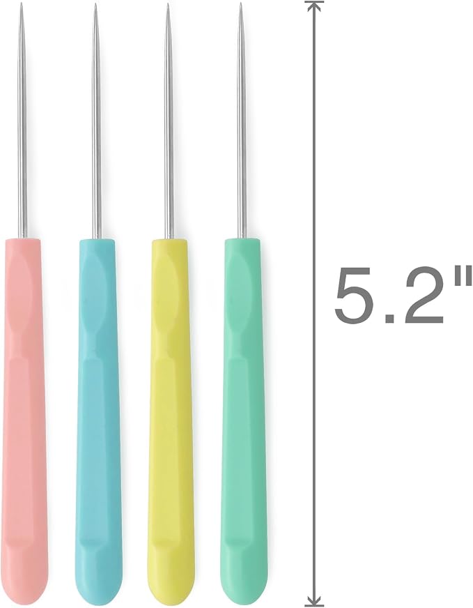 4Pcs Sugar Stir Needle Scriber Needle Cookie Decorating Supplies Tool 5.2"