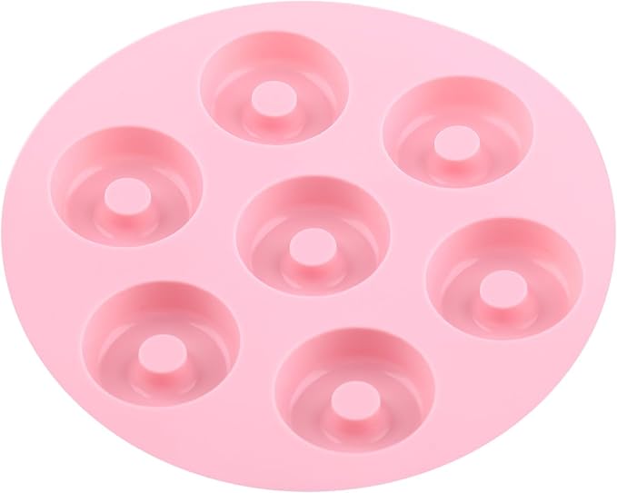 7 Cavity Mini Donut Shapes Silicone Chocolate Molds Doughnut Shaped Mold For Chocolate Candy Cake Decoration