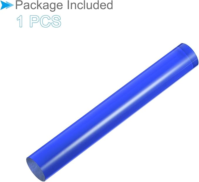 Acrylic Clay Roller, 7.28 Inch Length 1 Inch Dia., Acrylic Non-Stick Rolling Pin Roller Blue - (Applications: for Shaping Sculpting)
