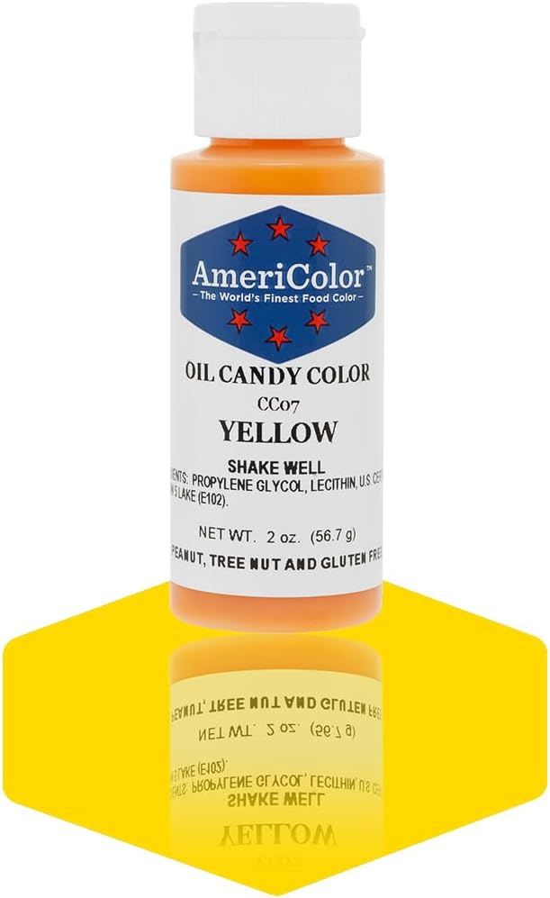 AmeriColor Candy Oil Food Color, 2-Ounce, Yelllow