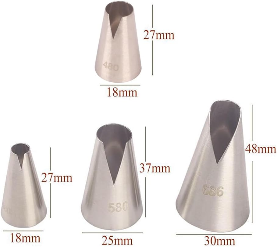 St. Honore Piping Tips with Bags - Create Stunning V Wave Designs and Decorate with Ease