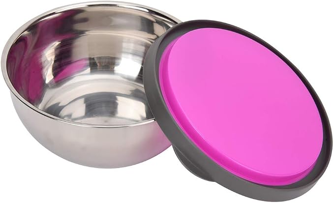 3 Piece Stainless Steel Mixing Bowls Set with Sealing Lids Nested Food Storage Containers 12 14 16 Cm for Cooking Baking Prepping Camping Home Office Lunch