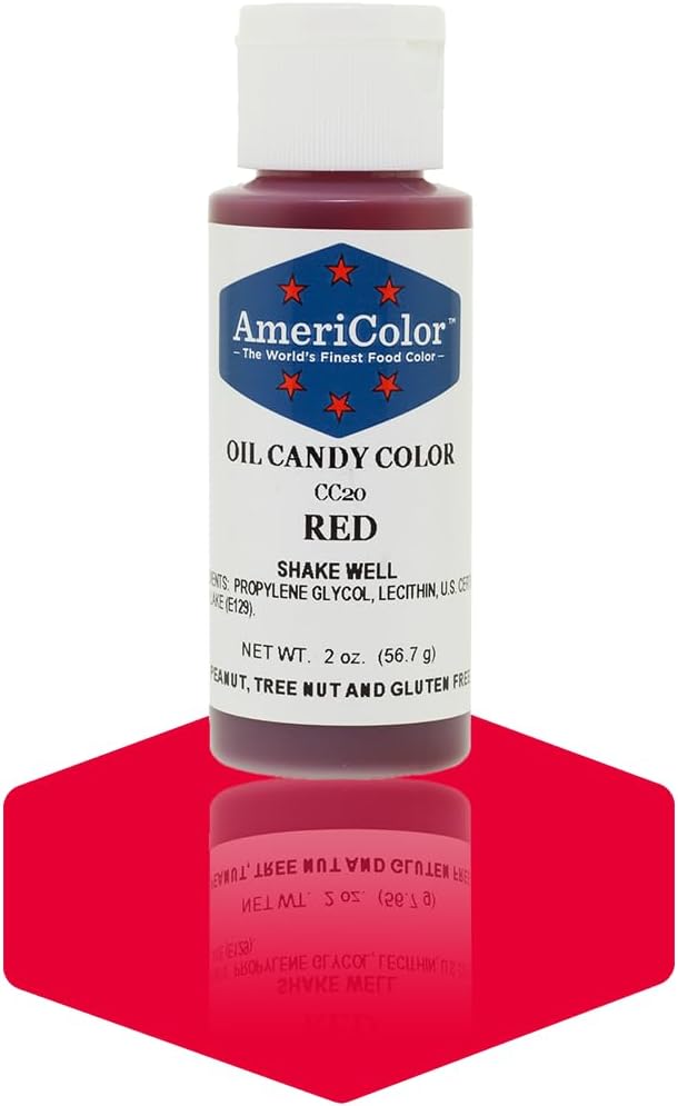 Americolor Candy Oil Food Color, 2-Ounce, Red