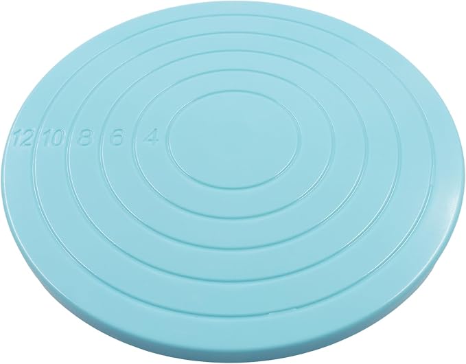 Bonsicoky 1 Pcs Cake Decorating Turntable - 5.5 Inch Revolving Cake Stand - Cookie Decorating Swivel Stand for Kitchen Cake Baking - Blue