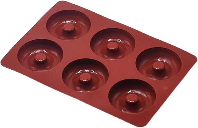 Donut Silicone Mold - Baking Pan | 6 or 12 Cavity Dessert Tray | Flexible Food Grade Silicone, Oven Microwave Safe, Easy Release Design, for Donuts Jelly Pudding & Homemade
