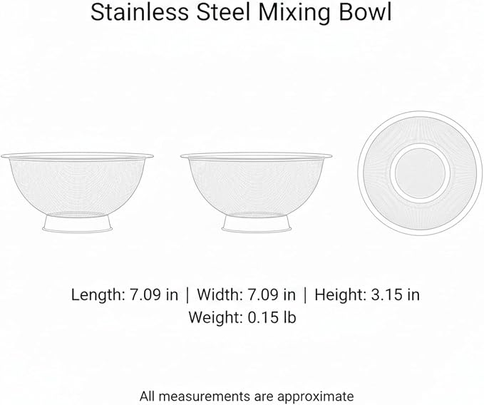 Stainless Steel Mixing Bowl Set with Nested Strainer, 2-in-1 Prep Basin for Washing, Draining, and Mixing