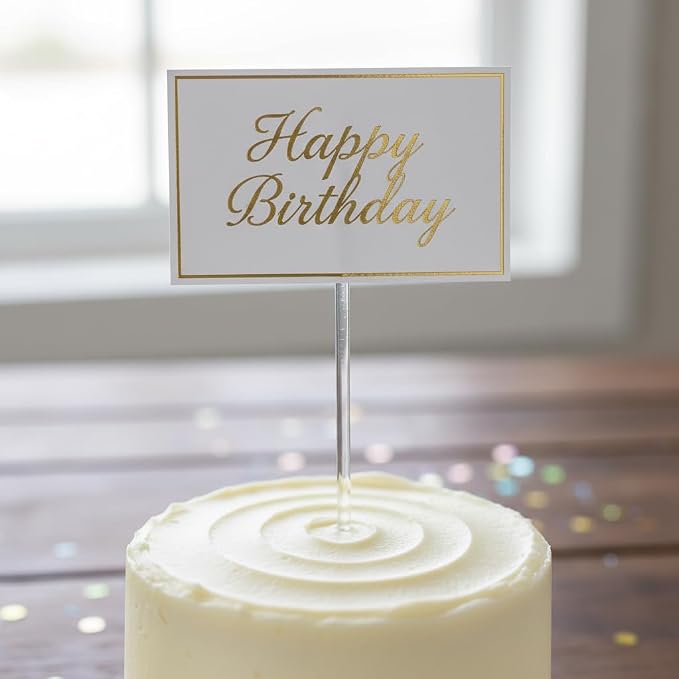 50pcs 6" Acrylic Cake Topper Sticks - 5mm Flat Clear Plexiglass Sticks for Cupcake Toppers, Cake Pops, Lollipops - Strong Unbending Transparent Decorating Sticks (50 pcs 6in)
