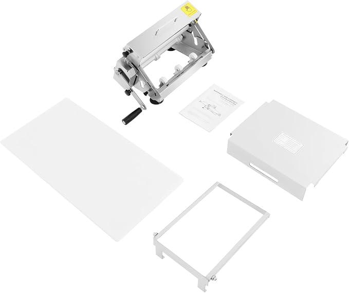 Manual Dough Roller Commercial Dough Roller Sheeter with Adjustable Dough Thickness ( 0-25mm/0-0.98in) & Compact Body (32.68*18.9 Inches) Doughs Sheeter for Shops, Food Courts, Supermarkets