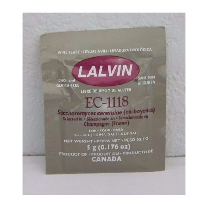 Lalvin EC-1118 Saccharomyces bayanus 5 (5 g. Pouches) (Тwo Рack)