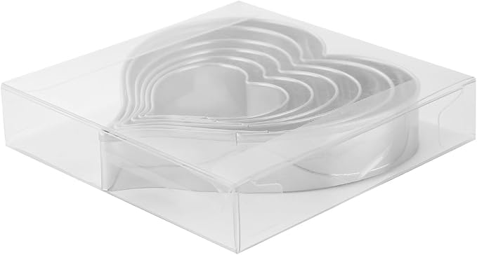 MrCookie Heart Cookie Cutters Set, 6pc Stainless Steel | 1.69" to 3.74", Sturdy