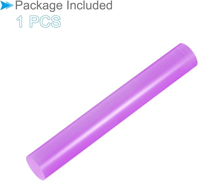 Acrylic Clay Roller, 7.28 Inch Length 1 Inch Dia., Acrylic Non-Stick Rolling Pin Roller Purple - (Applications: for Shaping Sculpting)