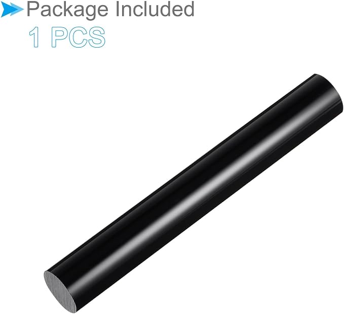 Acrylic Clay Roller, 7.28 Inch Length 1 Inch Dia., Acrylic Non-Stick Rolling Pin Roller Black - (Applications: for Shaping Sculpting)