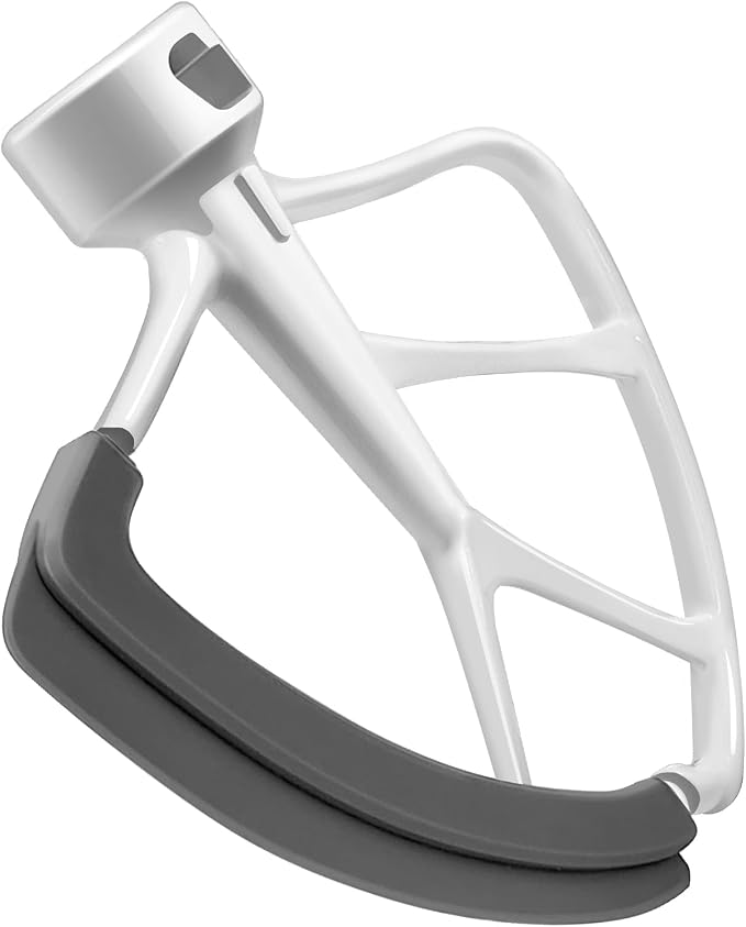 KITCHPOWER 4.5-5 Quart Flex Edge Beater for KitchenAid Tilt-Head Stand Mixers White