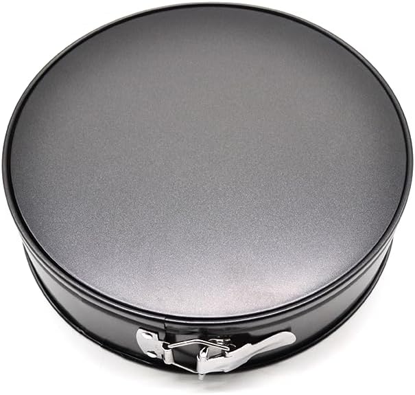 2 Pack 9.5" 24cm 10 Cups Non-Stick Spring Form Cake Mold Pan With Removable Flat Bottom, Tatinum Color Carbon Steel Bakeware Easy Release Cheese Cake Pan