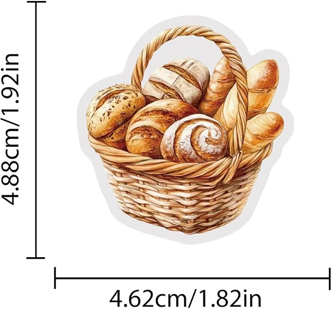 Bread Stickers,100pcs Aesthetic Cute Bakery Dessert Decals Realistic Breakfast Pastry Junk Journal Scrapbook Stickers for Laptop Notebook Planner Kawaii Kitchen Food Decor Craft Gift