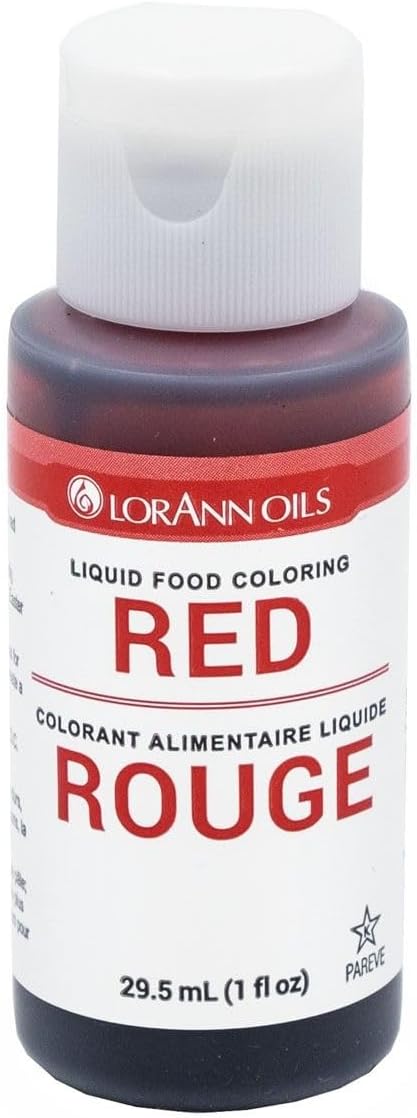LorAnn Red Liquid Food Color, 1 ounce squeeze bottle