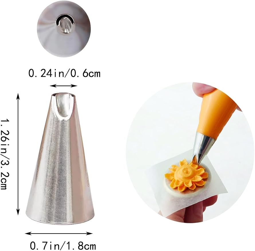 Piping Tip #81 – Specialty Petal Tip for Blooming Flowers, Ribbons, and Decorative Textures, 3 Pcs