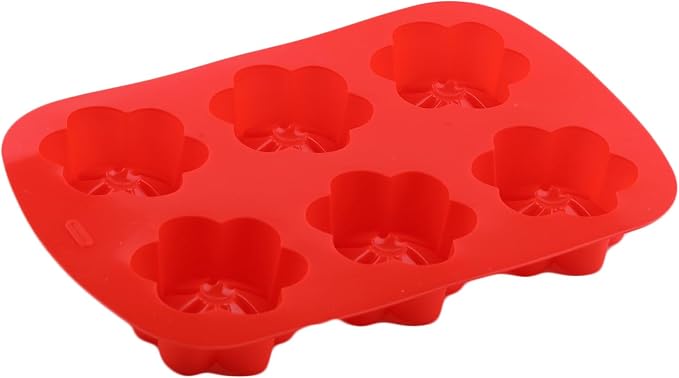 6 Cavity Flower Silicone Chocolate Molds For Candy Chocolate Cake Decoration