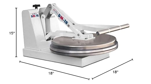 70443 DM-18NH Manual Cold Dough Press with 18" Platens, 18" Width x 15" Height x 28-1/8" Depth