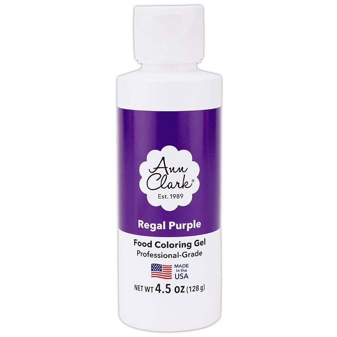 Ann Clark Regal Purple Food Coloring Gel Large 4.5 oz. Professional Grade Made in USA