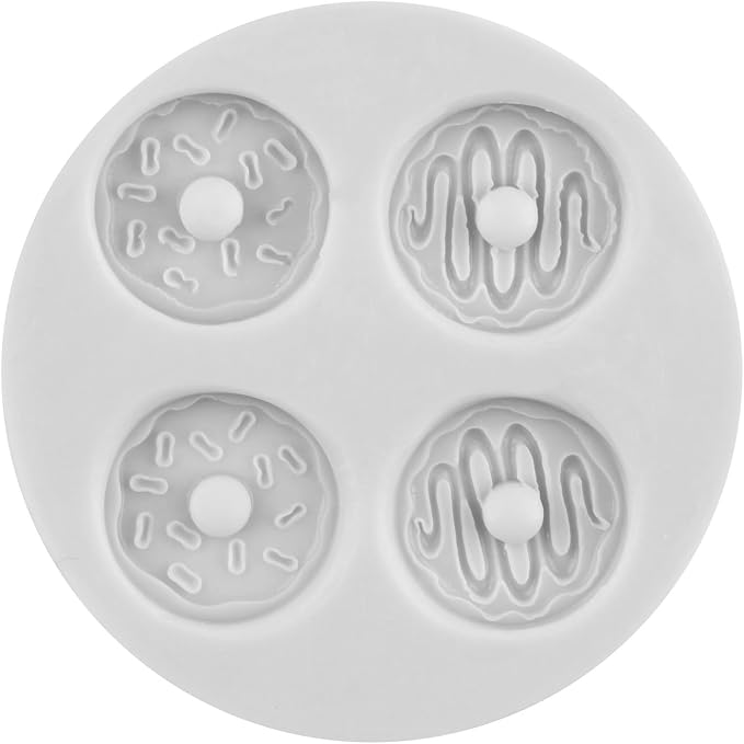 Doughnut Polymer Clay Mold Donut Silicone Molds for DIY Crafts Epoxy Resin Casting Air Dry Polymer Clay Plaster Jewelry Making
