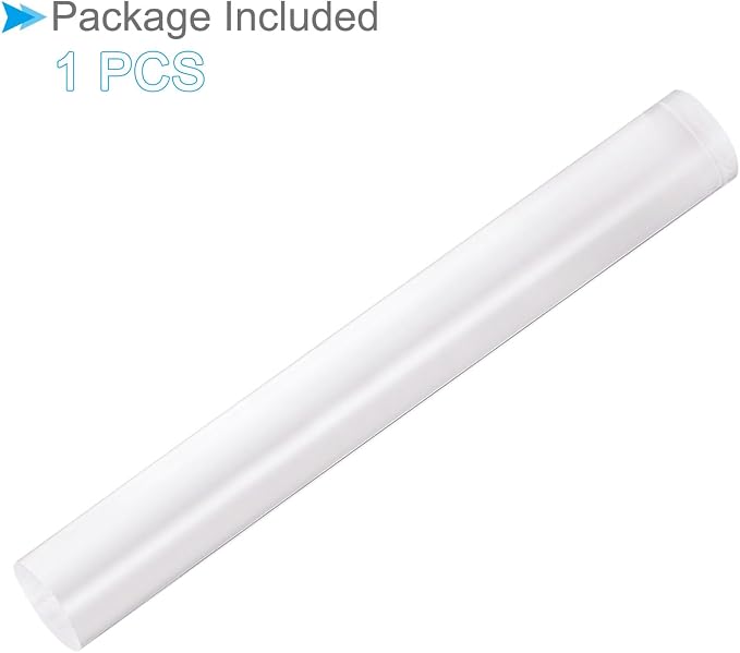 Acrylic Clay Roller, 8 Inch Length 1 Inch Dia., Acrylic Non-Stick Rolling Pin Roller Transparent - (Applications: for Shaping Sculpting)