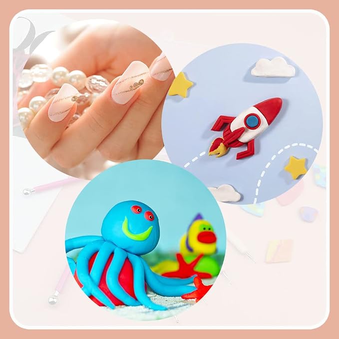 14 PCS Dotting Tools Ball Styluses with Box, Dotting Tools Set Rock Painting, Ball End Dot Art Tools, Embossing Tools, Pottery Clay Modeling Embossing Nail Art