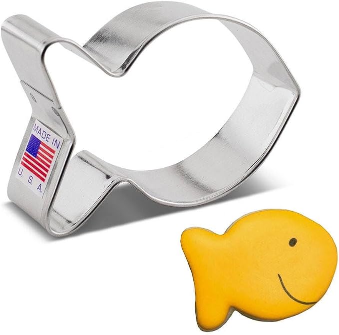 Ann Clark Goldfish/Simple Fish Cookie Cutter, 3" Made in USA