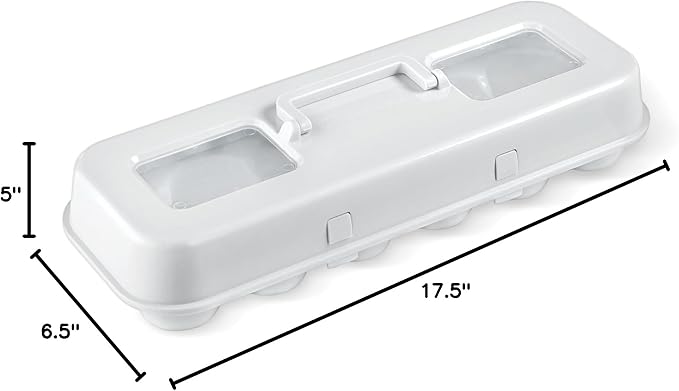 Bakelicious, 6.5 x 17.5 x 5 inches, White Cupcake Carton