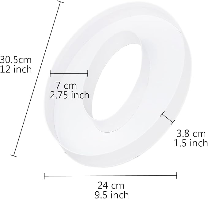 WENPACK 12.5" Cardboard Number 0 Shaped Mache Decorative Strawberries Fillable Sweets Candy Box with Clear Lid (White, 0)