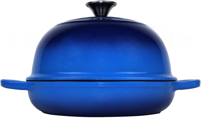 Dutch Oven for Bread Baking Bread Oven for Sourdough Bread Baking, Enameled Cast Iron Dutch Oven Pot with Lid 5 qt Cast Iron Bread Pan, Blue