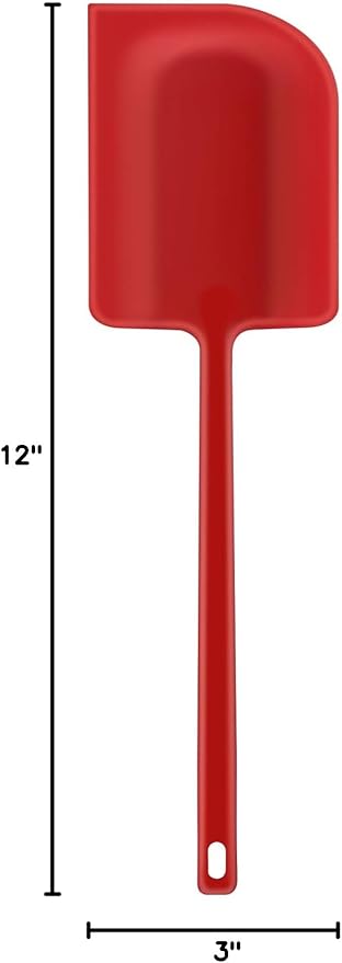 Large Silicone Spatula Wide Edge Rubber Spatula Scraper for Baking, Heat Resistant 600 ℉ Kitchen Big Spatulas for Baking Cooking, Mixing.