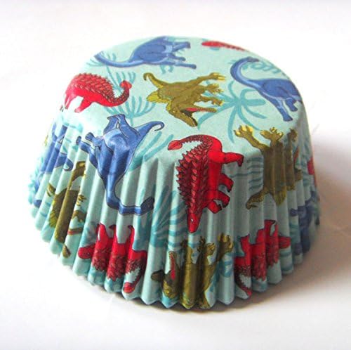 Dinosaur birthday Paper Muffin Cupcake Liners case Baking Cups 100 pcs,Standard Size 2x1.25inch (dinosaur)