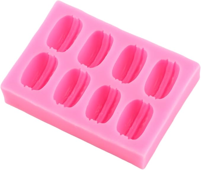 Mujiang 3D Macaroon Hamburger Silicone Molds Macaron Fondant Mold Macaron Chocolate Mold For Cake Decorating Cupcake Topper Gum Paste Candy Polymer Clay Set Of 1