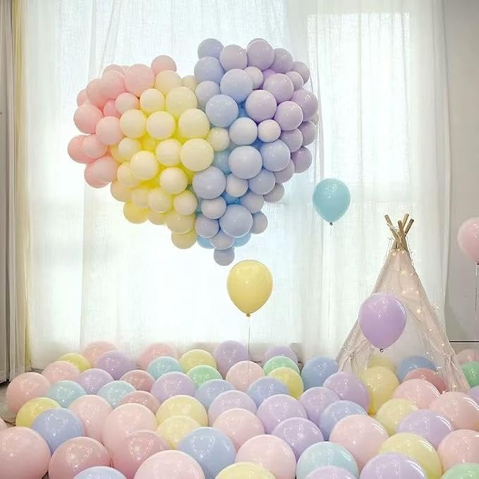 126Pcs Back to School Pastel Rainbow Balloons Arch Garland Kit, 18/10/5 Inch Macaron Pastel Spring Balloon Arch for Mother‘s Day, Unicorn Birthday Party,Baby Shower,Wedding Decoration