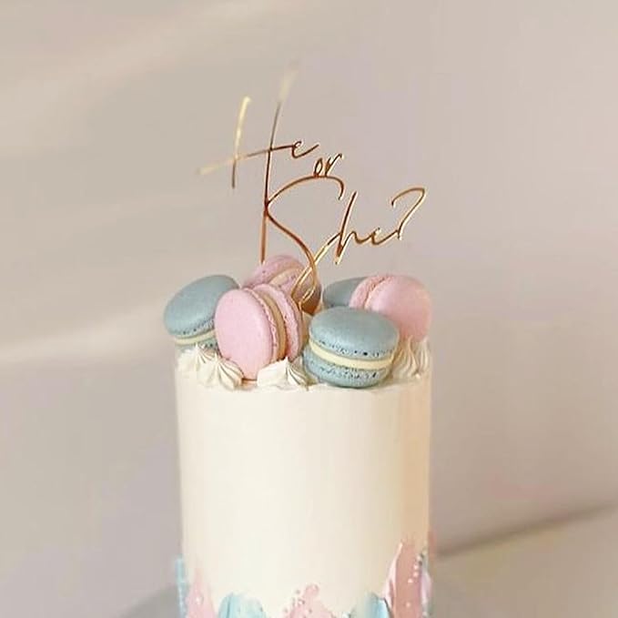 Happy Birthday Acrylic Cake Topper Birthday Party Decorations Cupcake Toppers Decorations Supplies (Gold B)