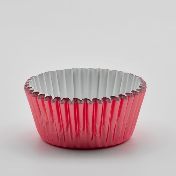 200 Pcs Red Foil Cupcake Liners Standard Baking Cups Muffin Paper Cases