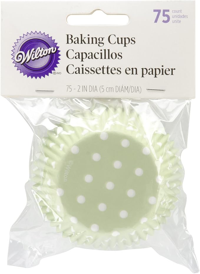 Wilton Green Dots Baking Cups, 75 Count